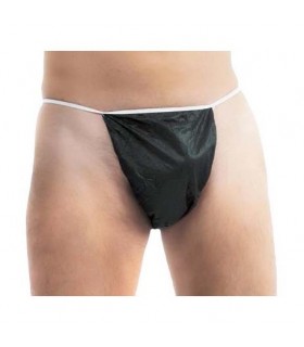 TANGA DESECHABLE HOMBRE NEGRO 100 UNIDADES (EMBOLSADO INDIVIDUAL)