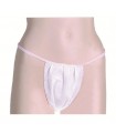 TANGA MUJER MINI DESECHABLE BLANCO PAQ. 100 U. (ENVOLSADO INDIVIDUAL)